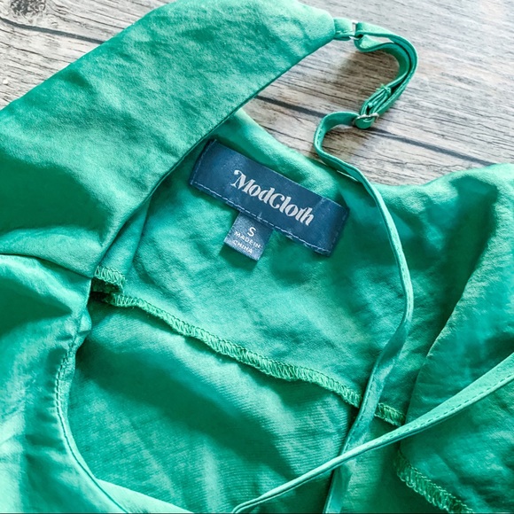 NWT MODCLOTH Midi Slip Dress Green Small - Picture 2 of 4
